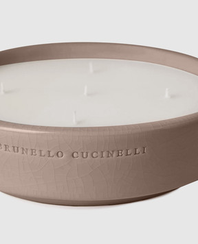 Brunello Cucinelli Свічка в керамічному свічнику з ароматом Ebony & Teak MLCAND327