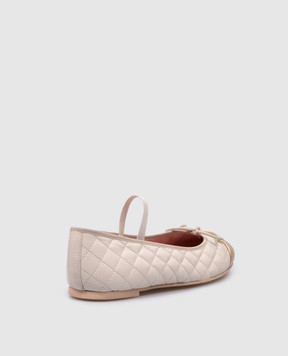 Pretty Ballerinas Дитячі шкіряні бежеві балетки Hannah 48405