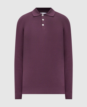 Brunello Cucinelli Фиолетовое поло в рубчик M29400105