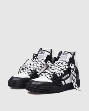 Off-White Черные кожаные хайтопы 3.0 Оff Сourt OMIA065F24LEA002