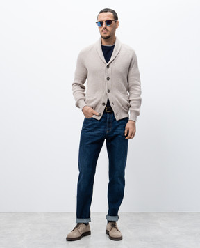 Brunello Cucinelli Синя футболка з ефектом накладання шарів M0B137427