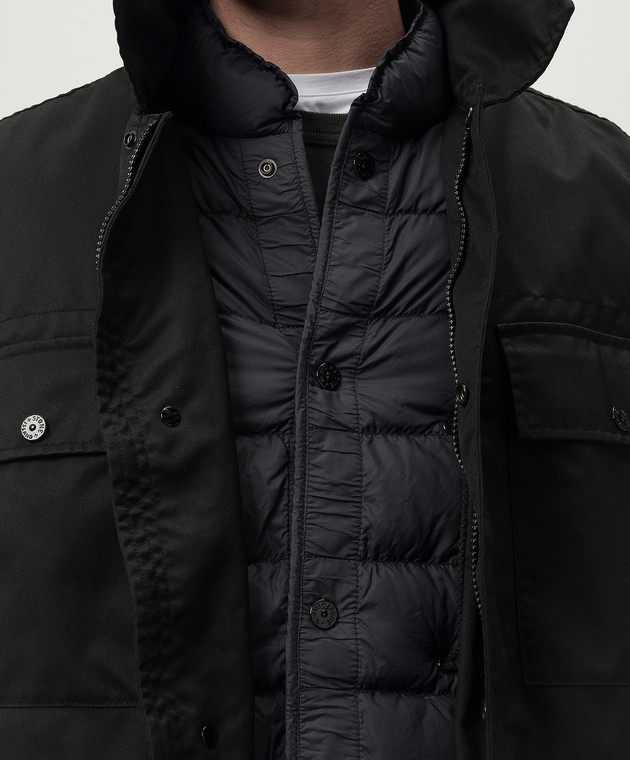 Stone Island - Черная куртка со съемной пуховой подкладкой