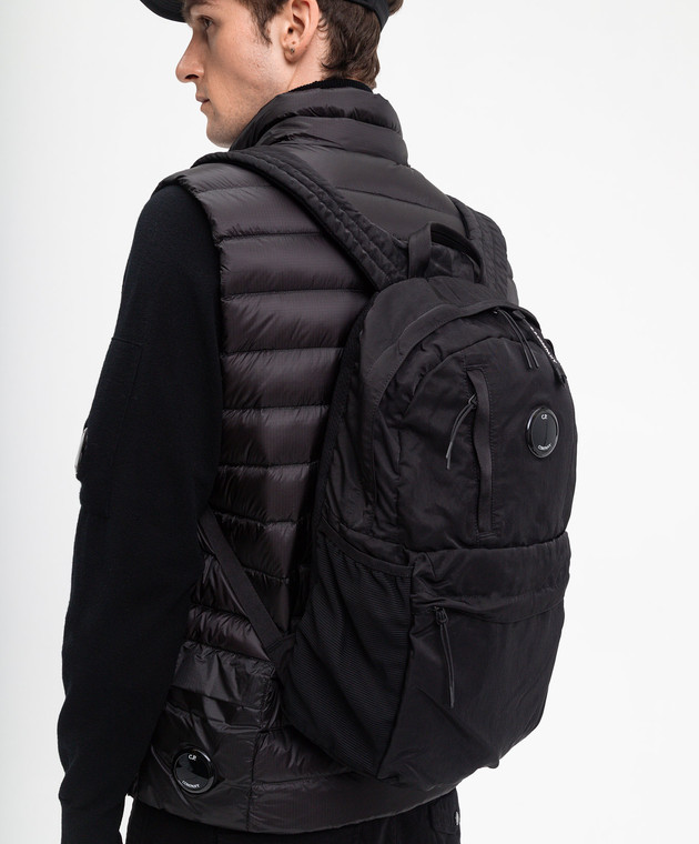 C.P. Company Черный рюкзак Nylon B с логотипом MAC303A005269G изображение 2