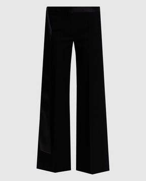Victoria Beckham Чорні штани кльош з вовною 1125WTR006040A