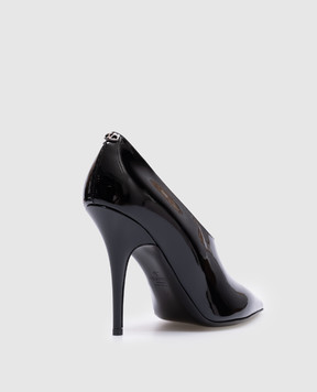 Valentino Чорні шкіряні лаковані туфлі з логотипом VLogo Signature 5W0S0KT0VNE