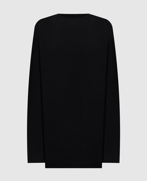 Tom Ford Чорна сукня міні з вовною і кашеміром ACK685YAX983