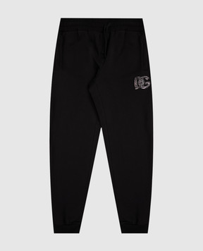 Dolce&Gabbana Дитячі чорні джогери з нашивкою логотипа L5JPH1G7PHM812+