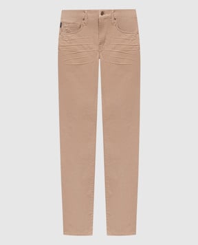 Tom Ford Бежевые джинсы слим с патчем логотипа DPS001DMC087
