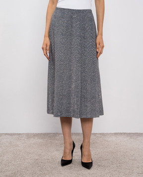 Ermanno Scervino Сіра спідниця у візерунок з кристалами D472O302CTZFY