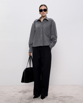Victoria Beckham Чорні штани з вовною 1425WTR006632A