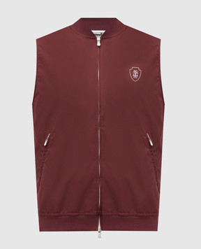 Brunello Cucinelli Бордовый жилет с эмблемой MB4229083T