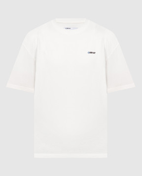 C2H4 Белая футболка с принтом логотипа R009TE090