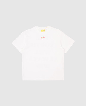Off-White Дитяча біла футболка Youth з принтом OBAA002S25JER00F
