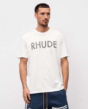 Rhude Белая футболка с принтом логотипа RHPS25TT24012