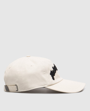 Palm Angels Бежева кепка з вишивкою логотипа PMLB10AS25FAB001
