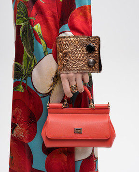 Dolce&Gabbana Червона шкіряна сумка SICILY BB7116A1001