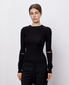 Ann Demeulemeester Чорний джемпер Lyell з вовни з довгими рукавами B0012283KN043