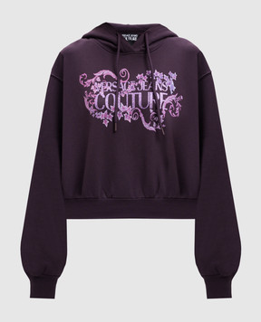 Versace Jeans Couture Фиолетовые худи с принтом логотипа 77HAIE06CF00E