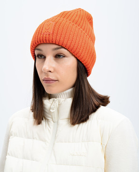 Mackage Оранжевая шапка Jude-WZ с шерстью с фактурным логотипом JUDEWZw