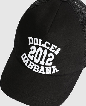 Dolce&Gabbana Детская черная кепка с вышивкой логотипа LB4H80G7PBP