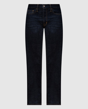 Tom Ford Сині джинси зі шкіряним патчем логотипа DPH001DMC034S24