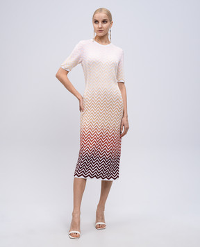 Missoni Сукня міді у візерунок з ефектом деграде DS25SG0TBK044V