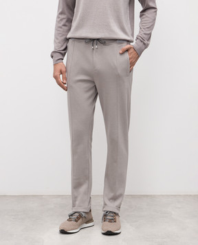 Doriani Cashmere Серые спортивные брюки с отворотами 818PANTF1853J36