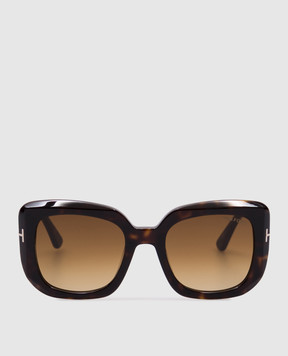 Tom Ford Коричневі сонцезахисні окуляри Carla FT12205252F