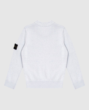 Stone Island Дитячий блакитний светр з вовною та кашеміром K2S165100002S00M1