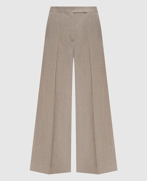 Max Mara Бежевые палаццо SEQUOIA из льна SEQUOIA