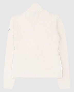 Moncler ENFANT Дитяча бежева комбінована куртка з логотипом J29549B00011M12411214