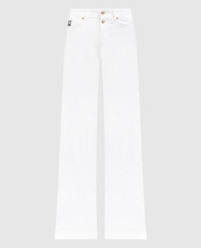 Versace Jeans Couture Белые джинсы клеш с патчем V-Emblem 76HAB561CEW01