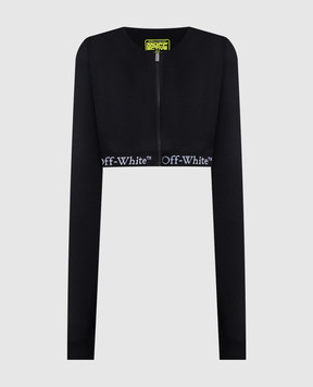 Off-White Черный топ с контрастным логотипом OWVB027S25JER001