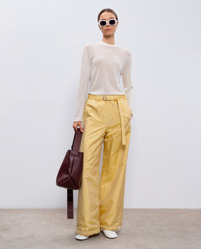 Jil Sander Жовті утеплені штани з шовком J40KA0234J70003