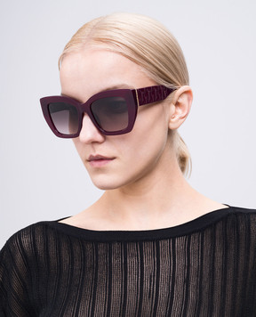 Twinset Бордовые очки с логотипом. 999TZ505A