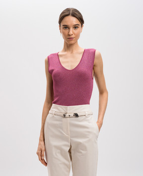 Brunello Cucinelli Рожевий топ з люрексом M8S862710P