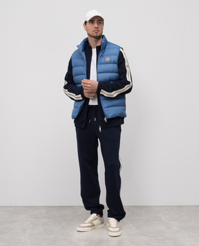 Moncler Синяя спортивная куртка с логотипом K10918G0004789AWU