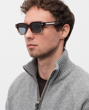 Brunello Cucinelli Коричневые солнцезащитные очки Jared MOCSTEMS15