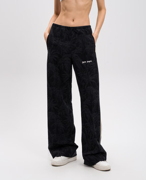 Palm Angels Черные спортивные брюки с лампасами. PWCJ016S25FAB001