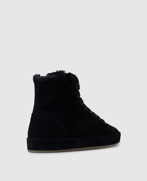 Giuseppe Zanotti Черные замшевые хайтопы City на меху RW40000