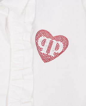 Philipp Plein Детская белая блузка с логотипом GRP0002610