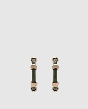 La DoubleJ Зелені сережки-конго EAR0049POL014SOLID