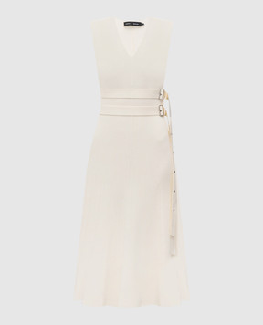 PROENZA SCHOULER Бежева сукня міді Madeline в рубчик R2527249KY349