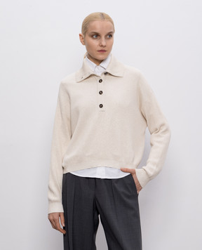 Brunello Cucinelli Бежевий светр з люрексом MAZ260214P