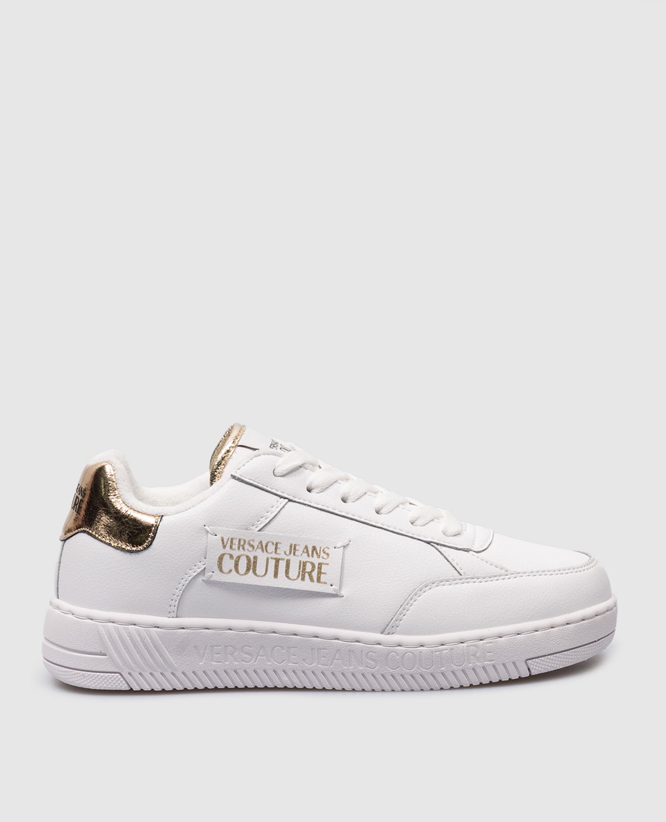 Meyssa white sneakers with logo patch