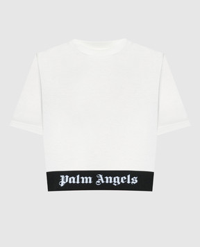Palm Angels Белая футболка с узором логотипа PWAA051S24JER001