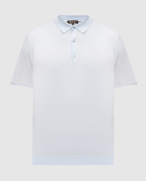 Loro Piana Голубое поло Ice Wish FAO9908