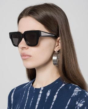 Bottega Veneta Черные очки с логотипом 779428VBL80