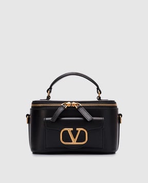 Valentino Черная кожаная сумка кросс-боди VLogo 6W2P0Z86ZXL