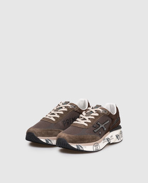 Premiata Коричневые комбинированные кроссовки MOERUN MOERUN